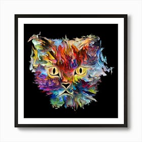 Colorful Cat 3 Art Print