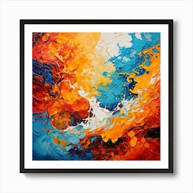 Abstract drawing oil painting Art Print