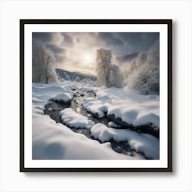  Nature Picture With Snow In Winter . Poster