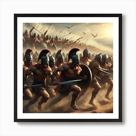 Spartan Battle Art Print