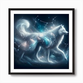 Constellation Wolf Art Print
