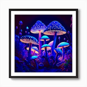 Psychedelic Mushrooms Art Print