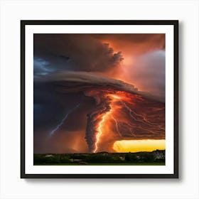 Lightning In The Sky Art Print