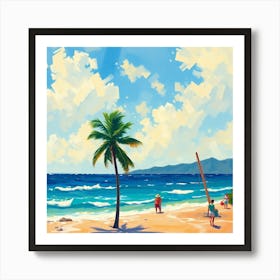 Beach Scene 1 Art Print