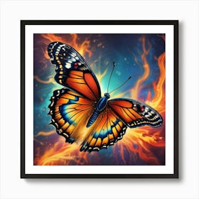 Butterfly On Fire 2 Art Print