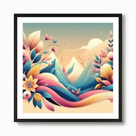 Abstract Floral Painting 15 Art Print