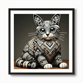 Aztec Cat Art Print