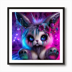 Bunny Rabbit Dark Art Print