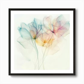 Pastel X Ray Icm Flowers 6 Art Print