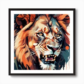 Lion Painting Art Print