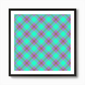 Plaid Fabric 121 Art Print