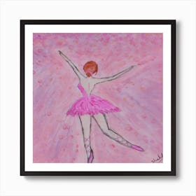 Rosy Reverie (Pink Ballerina) Art Print