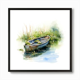 Watercolor Boat Art Print