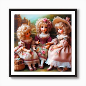 Porcelain dolls Art Print