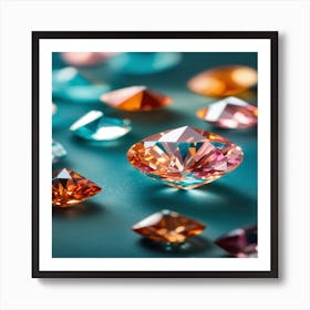 Colorful Diamonds Art Print