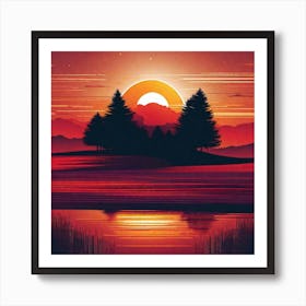 Sunset Iphone Wallpaper Art Print