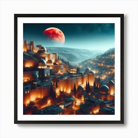 Jerusalem At Night Art Print
