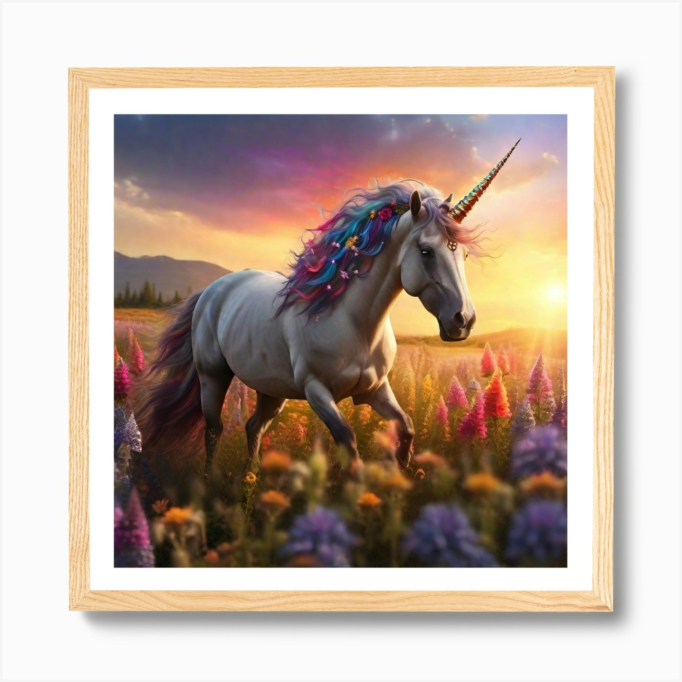 Aesthetic White Horse Diamond Painting 