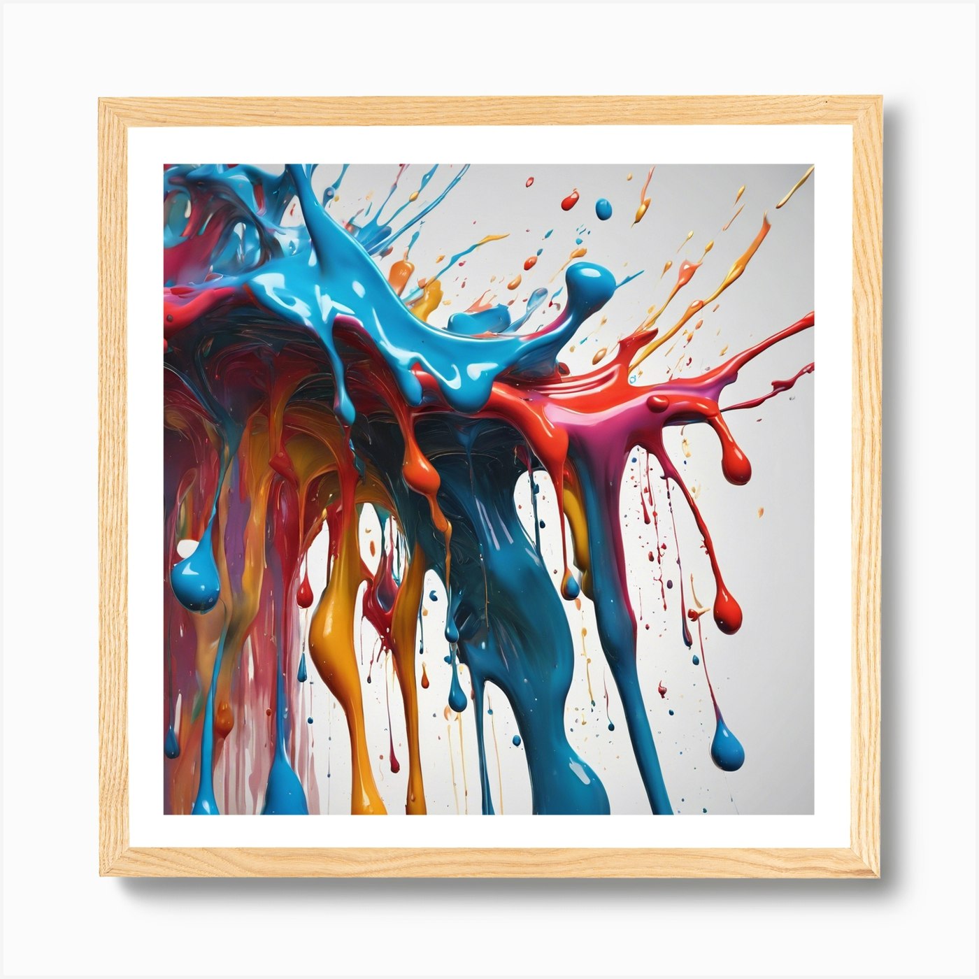 Splashing Thick Acrylic Paint Contemporary Art Stock Illustration -  Illustration of line, design: 286581334