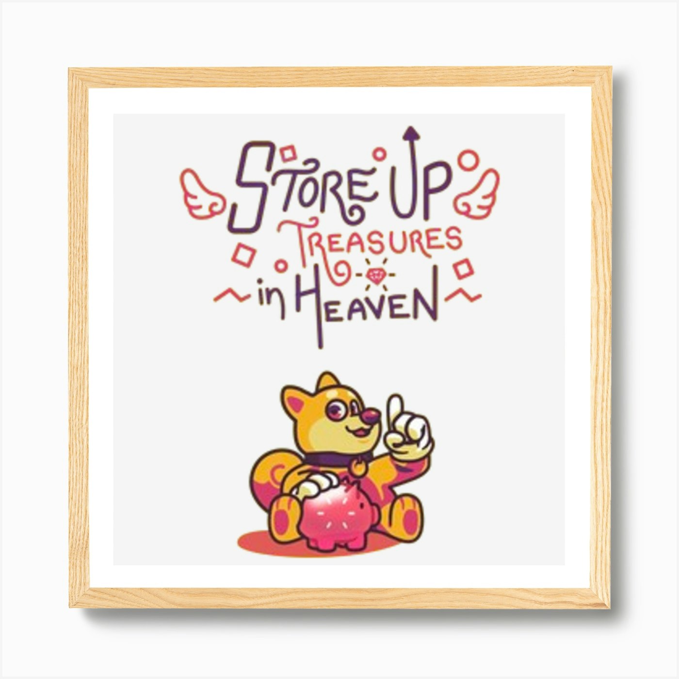 Trend Store Up Your Treasures In He Framed Wall Art Poster Canvas Print Picture