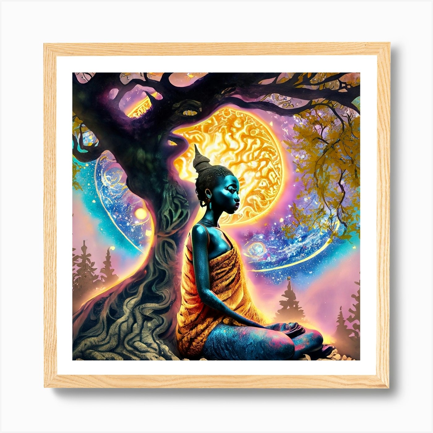 Buddha meditation printed canvas - Fineartsfrance