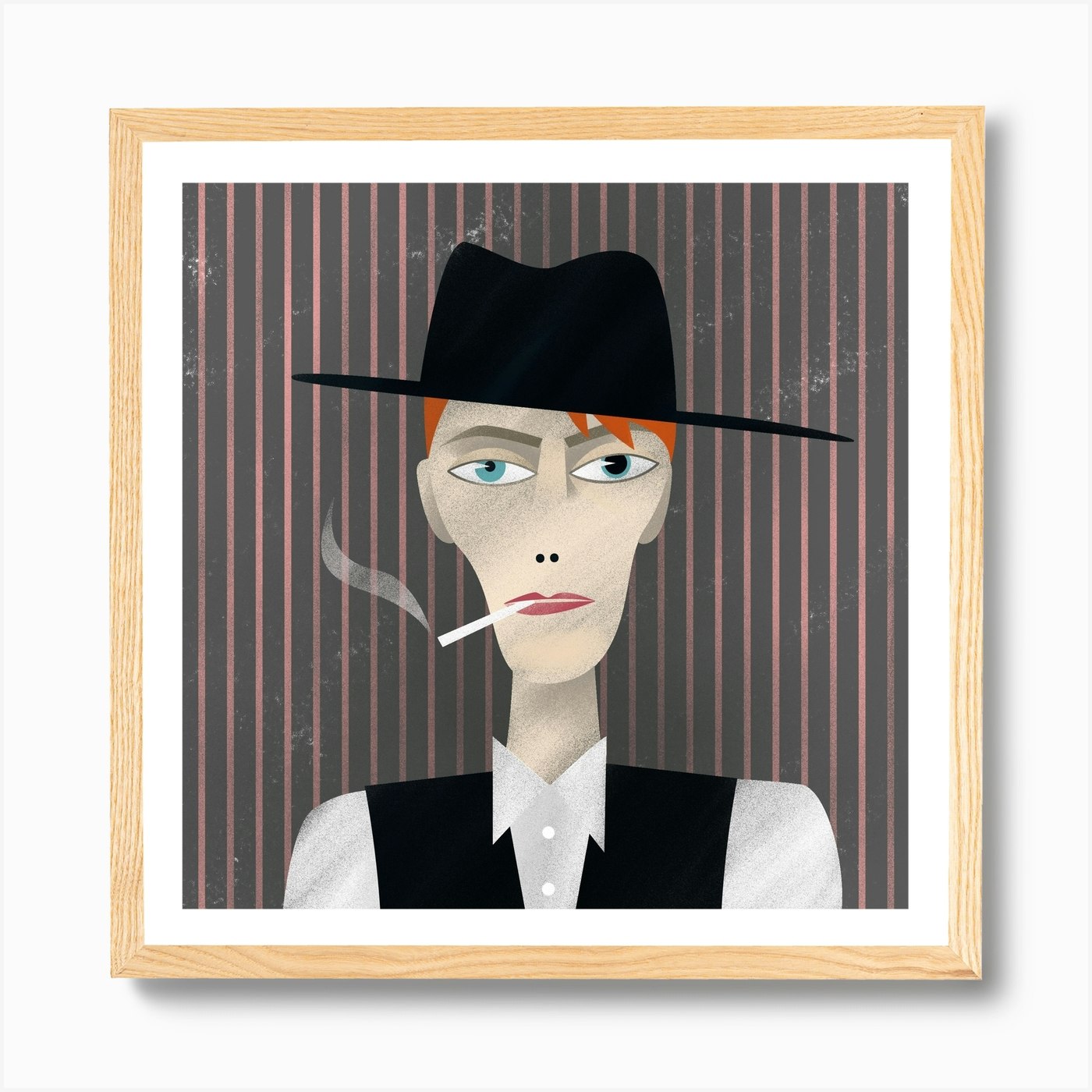 David Bowie Thin White Duke Art Print By Tribambuka Fy