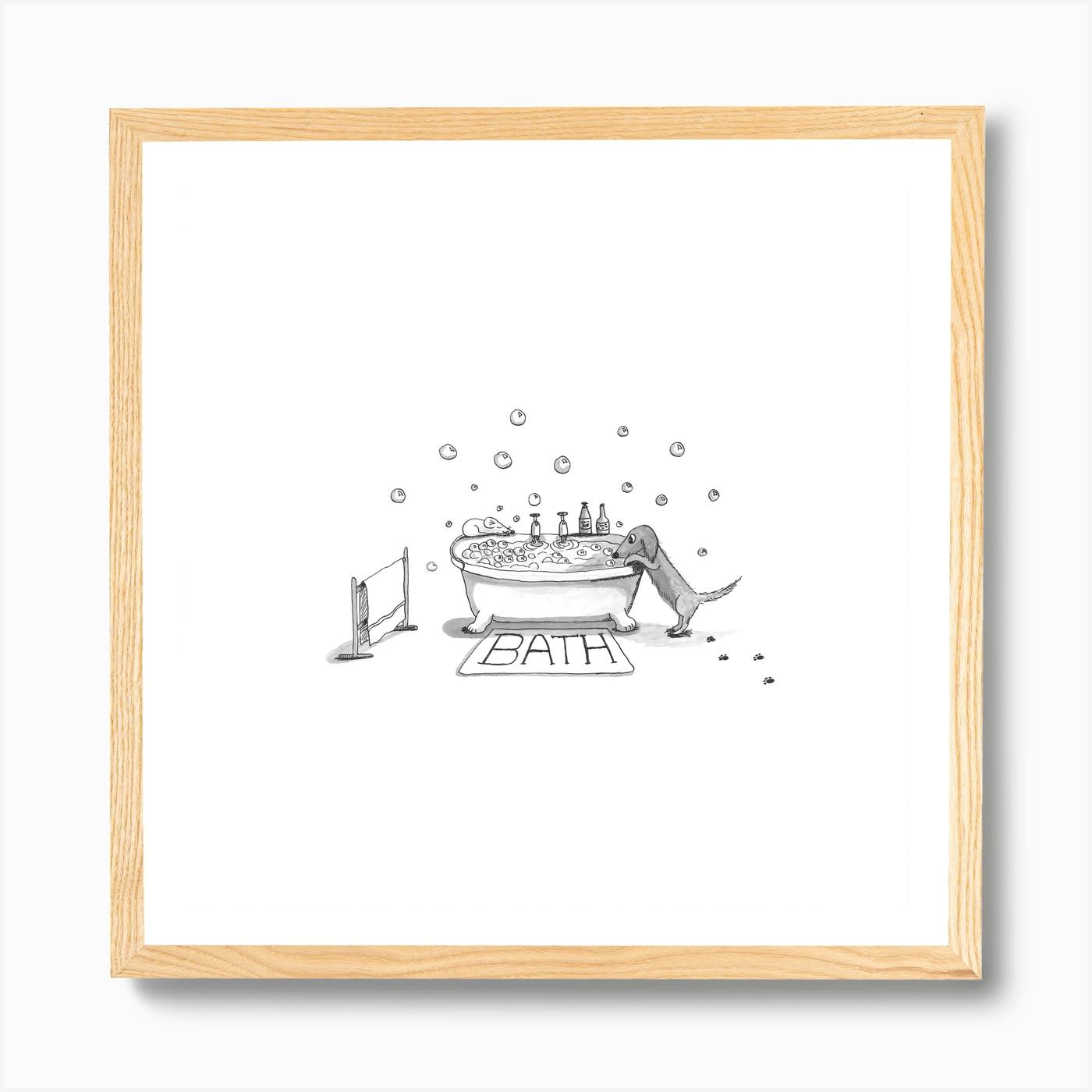 Bath Time Art Print By Pounce Box Art Fy   M Gen Art Print Square Framed Oak Ab01a6cc 5804 41a2 8191 A47595db2dbe 