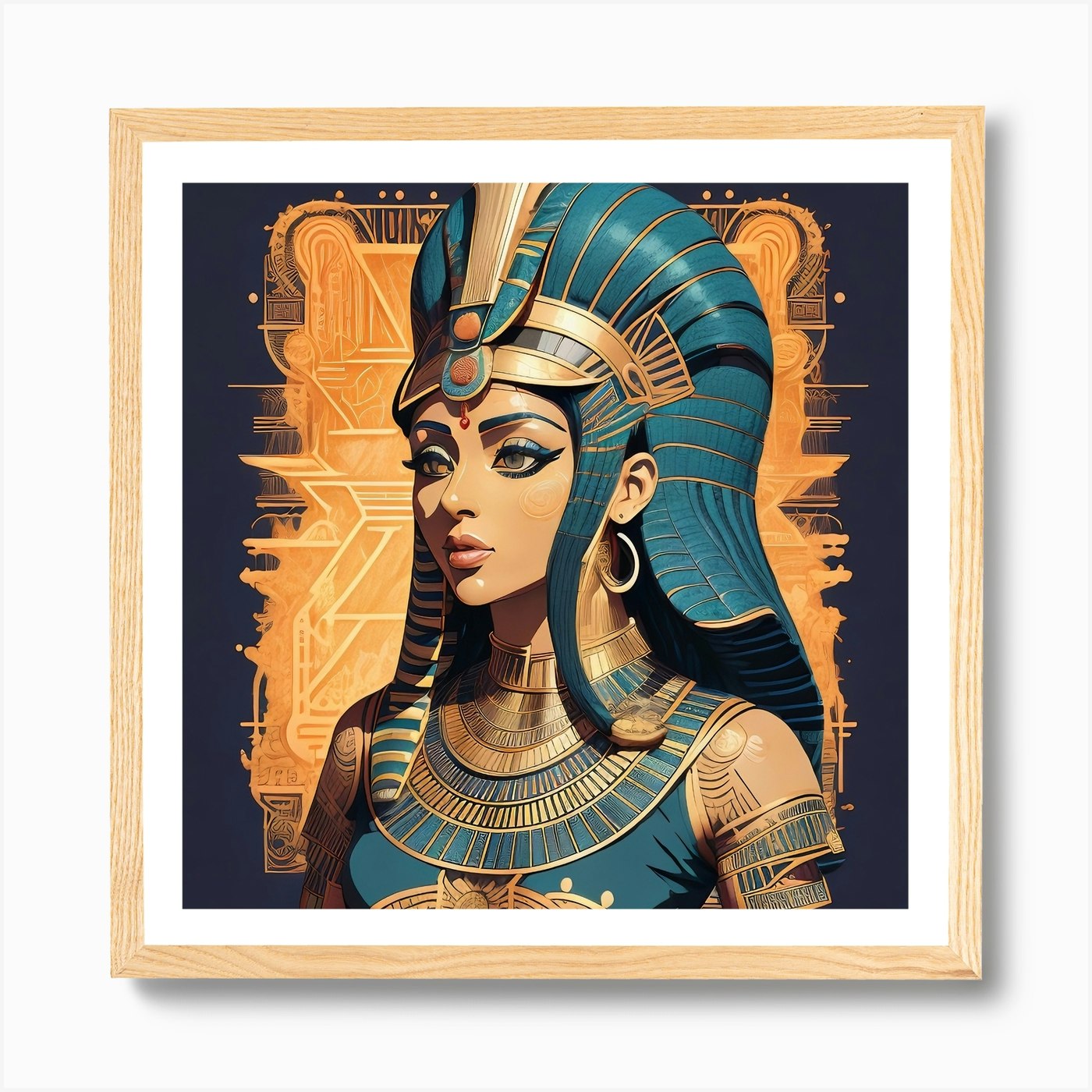 Egyptian Queen Art Print by Fy - WINNSTICKERSS