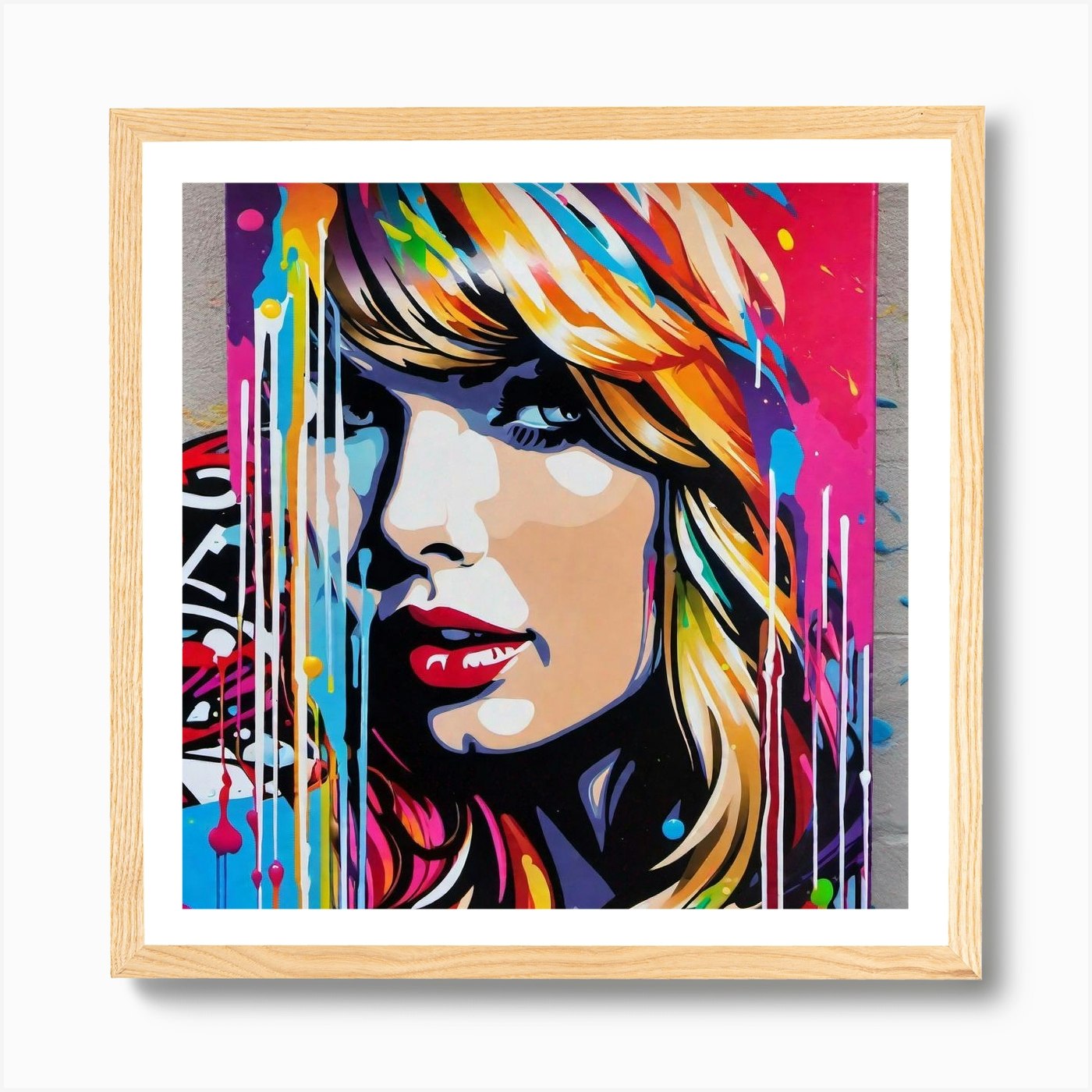 Taylor Swift Celebrity Icon Framed Metallic Art — Art Maiden by Karlana