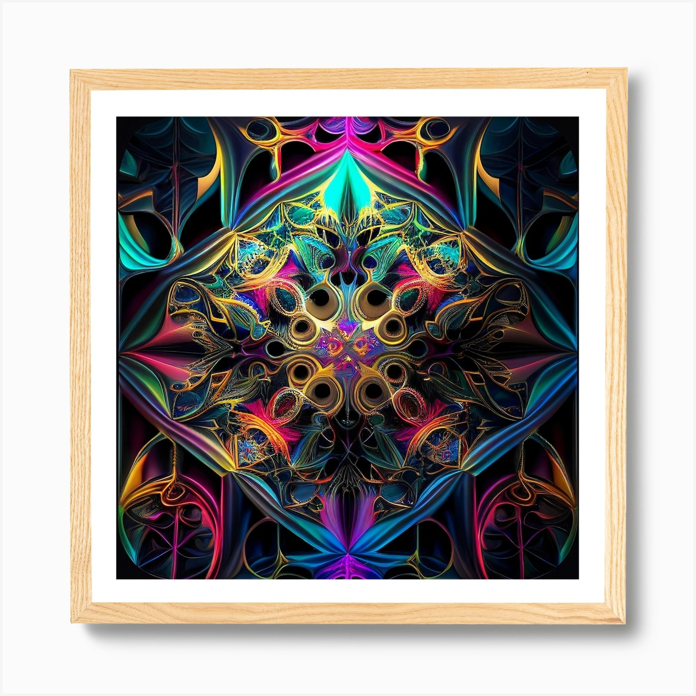 Cool Trippy Fractal Art Floor Runner Rugs Long Kitchen Mat Kitchen