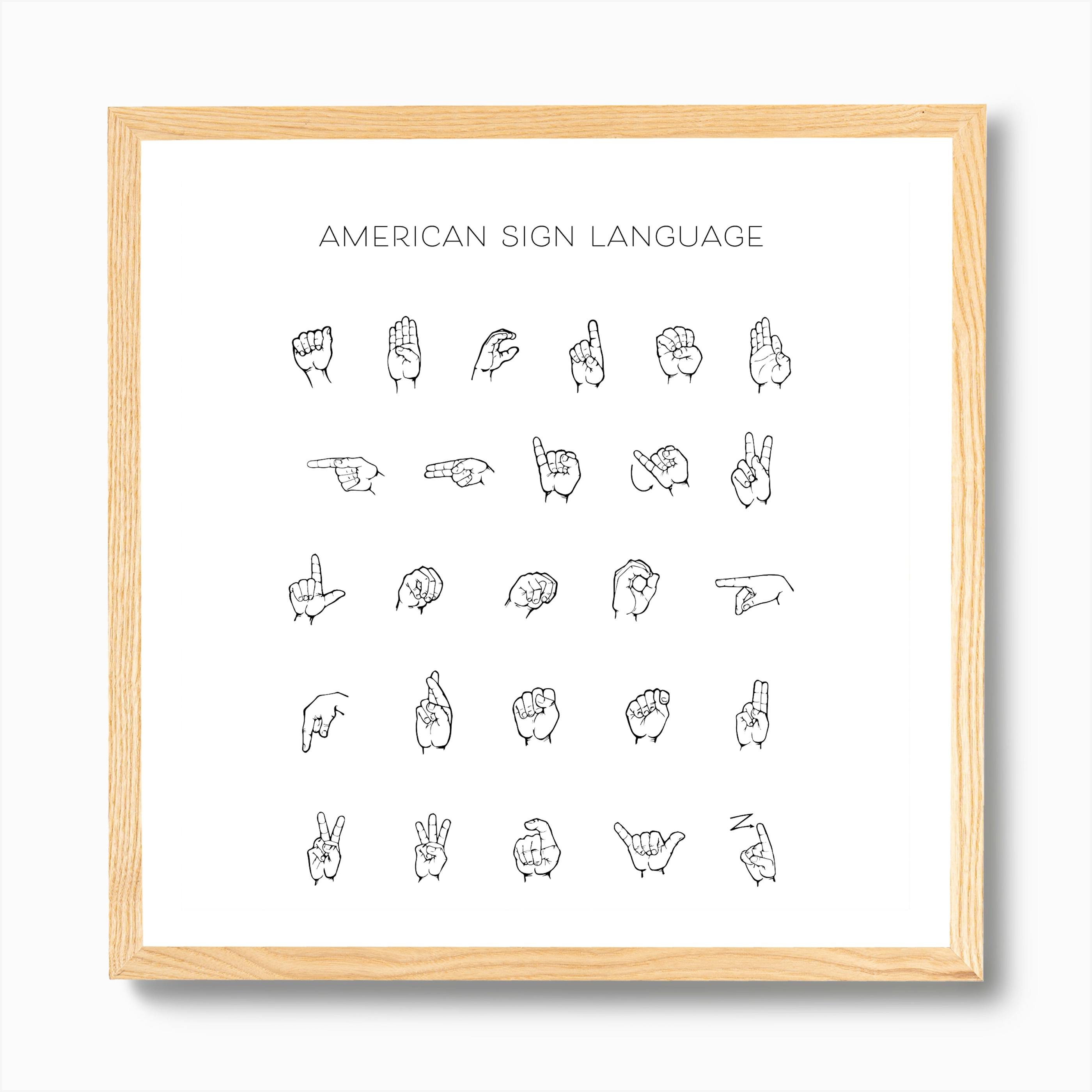 Basic Sign Language Chart Printable