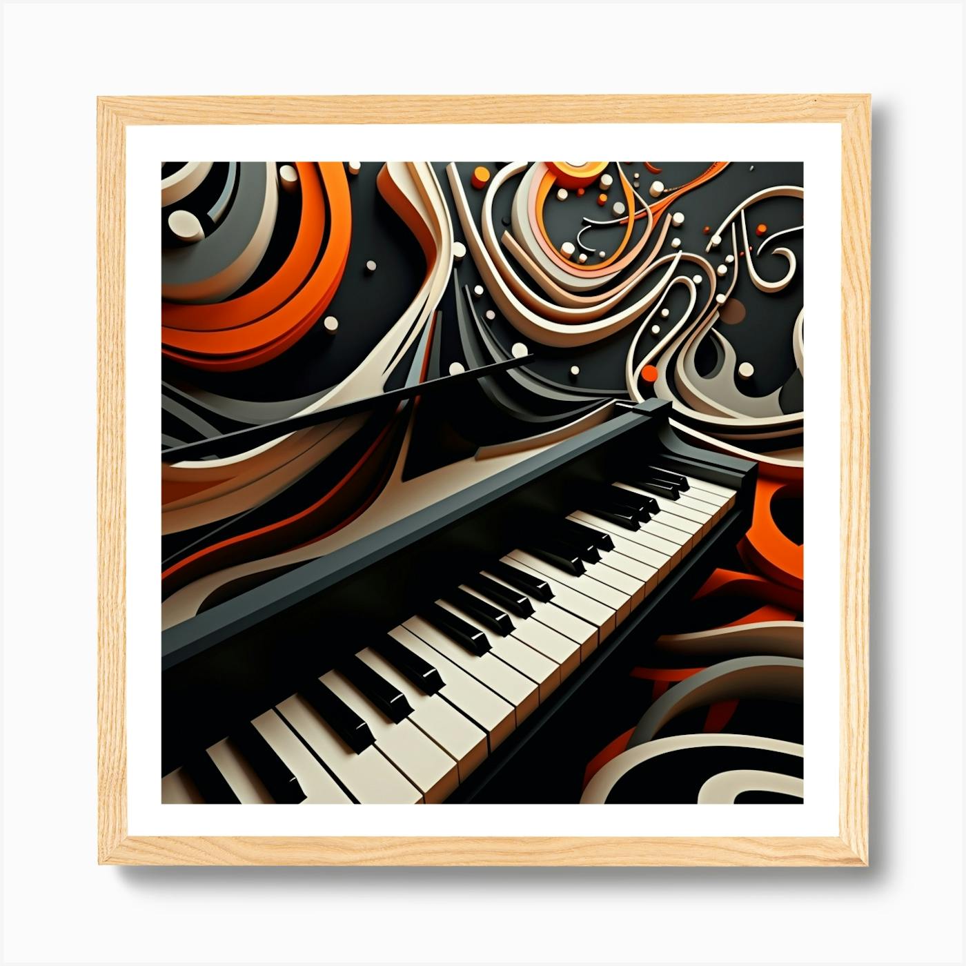 Abstract Piano 3 Art Print by BellaAbstract Piano 3 Art Print by Bella  