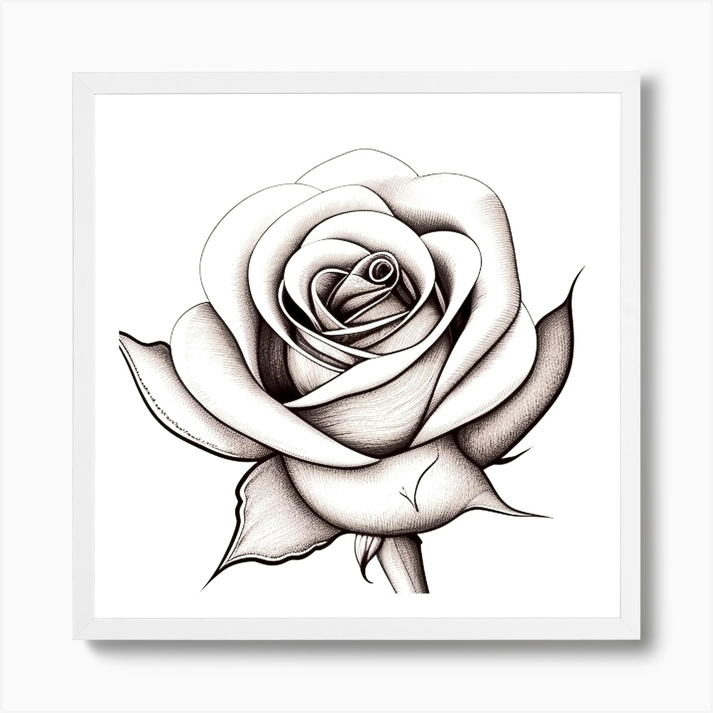 rose drawing tattoo
