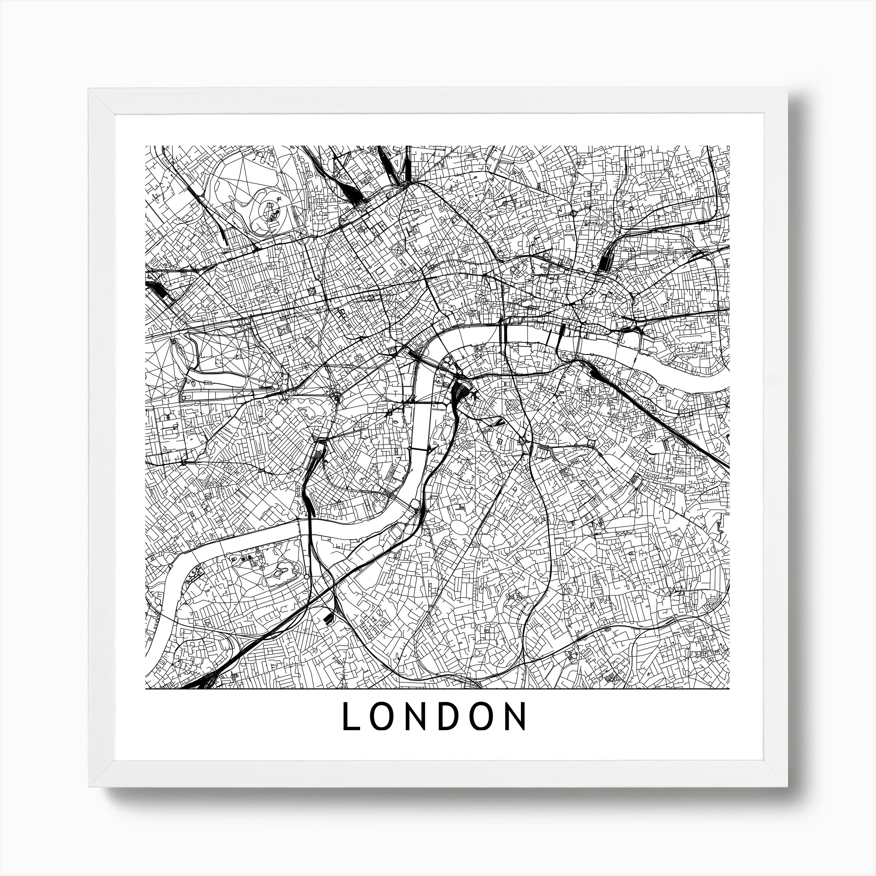 London Map Art Print I by multipliCITY - Fy