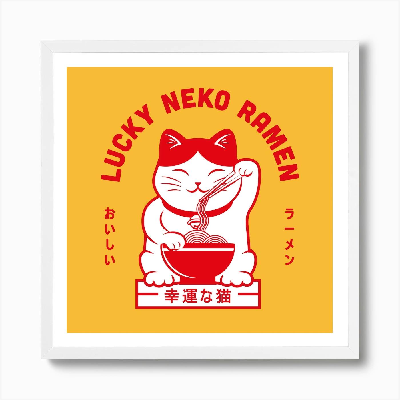 lucky cat print