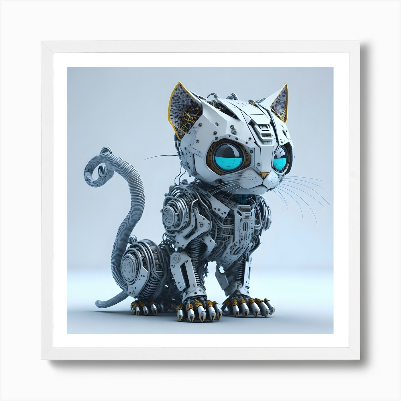 Robot Cat Art Print 