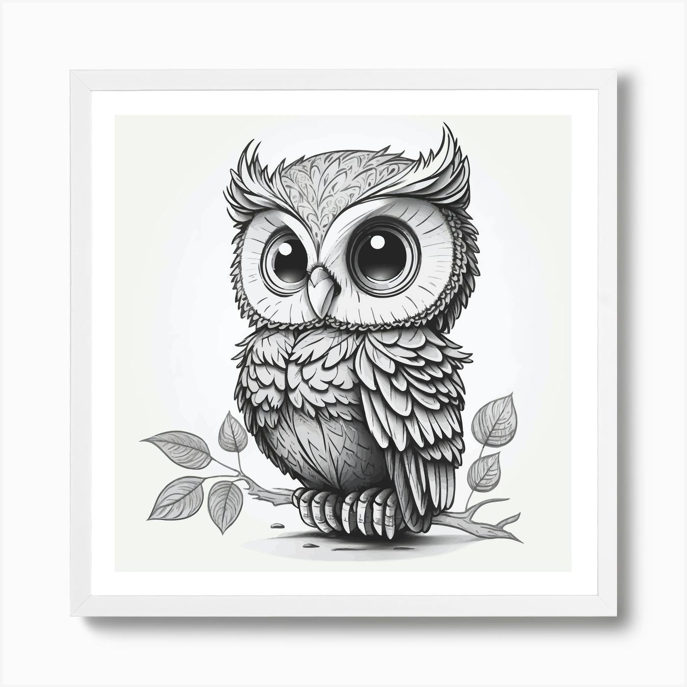Cute Owl Drawing by Nikhil Bhola - Fine Art America
