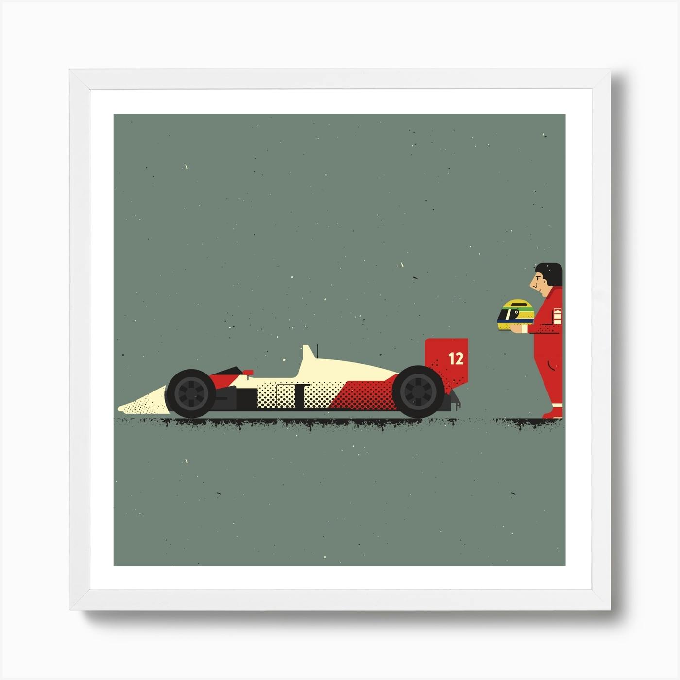 AYRTON SENNA FORMULA 1 Giclee CANVAS Wall Art Picture Print