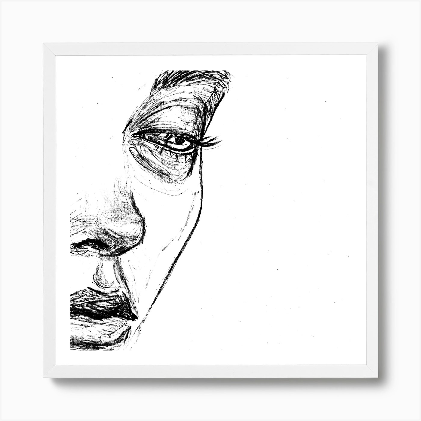 Half Face Square Art Print By Anastasia Chernyavska Fy Half Face Square Art Print By Anastasia Chernyavska Fy