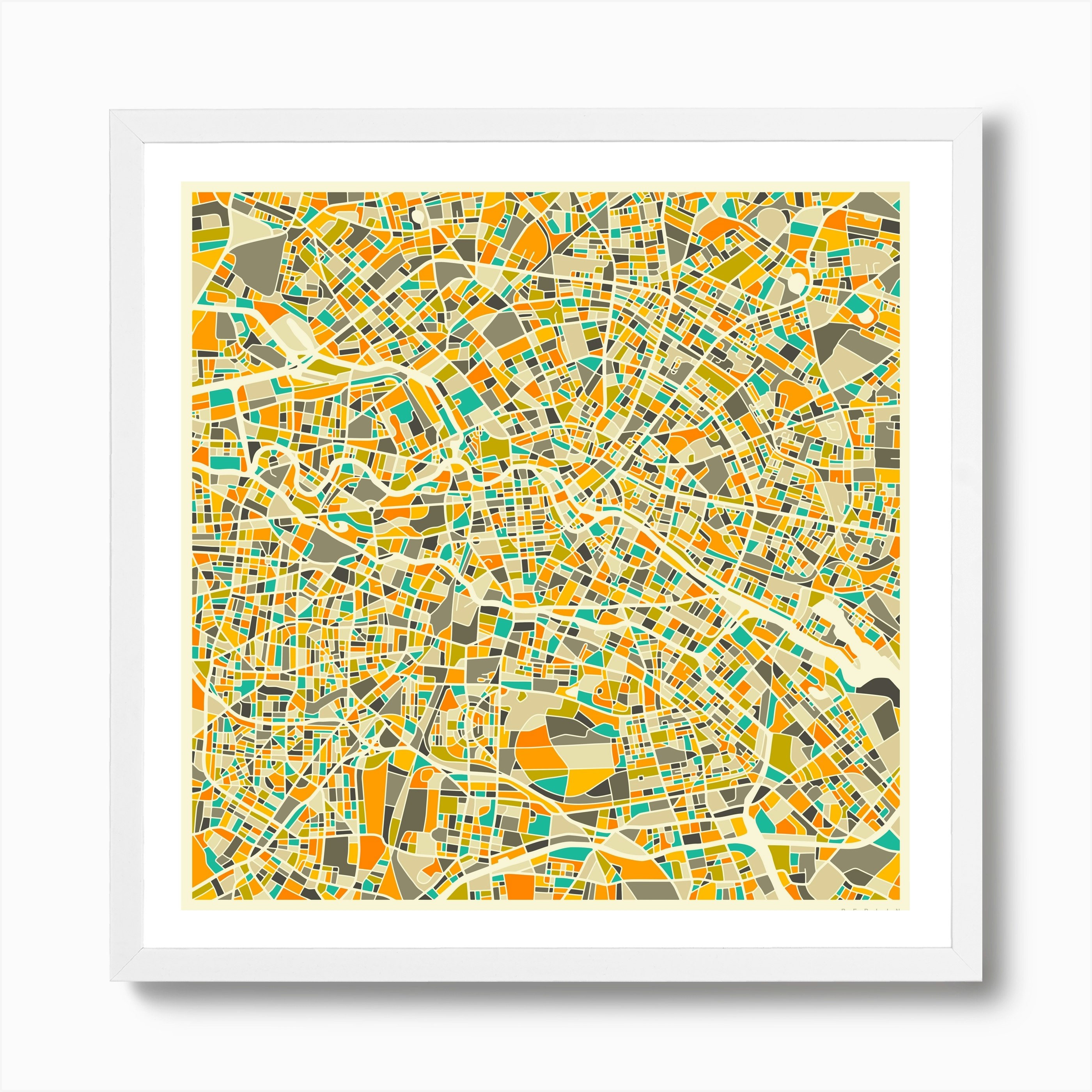 Berlin Map Art Print | Free Shipping | Fy