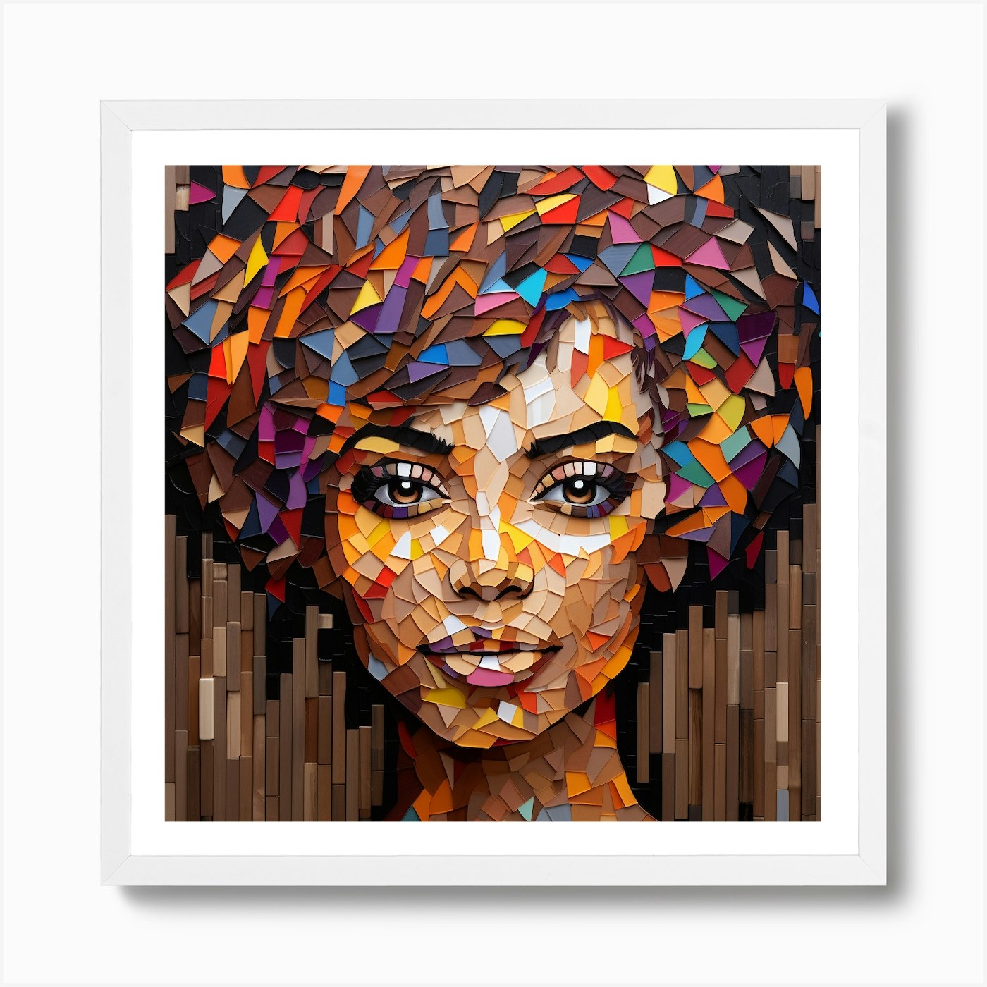 Mosaic Portrait Of A Woman Art Print