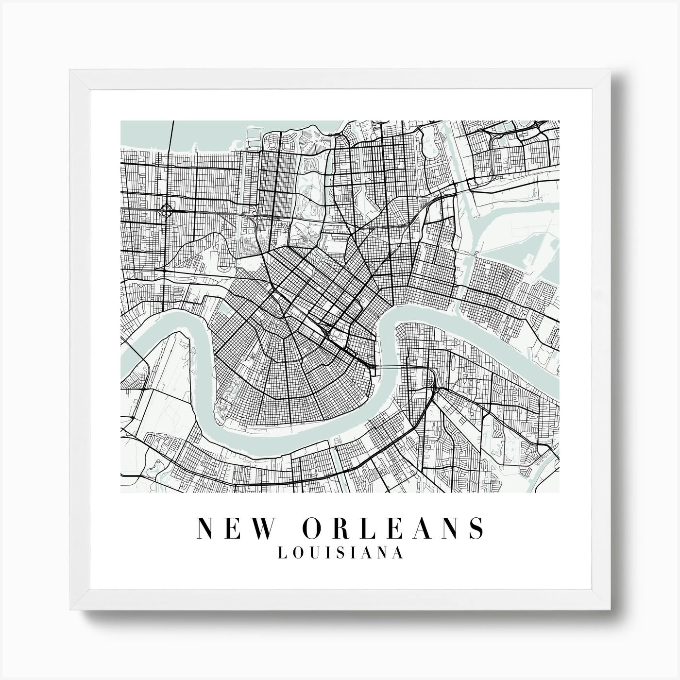 Louisiana New Orleans Unframed Art Print Colorful Street Map Poster