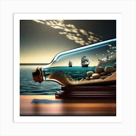 Ship In A Bottle 5 Art Print