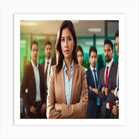 Portrait Of Mexican Business Woman Art Print