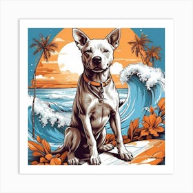 Surf Dog 1 Art Print