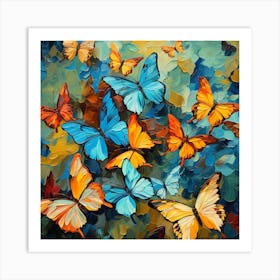 Colorful Butterflies 13 Art Print