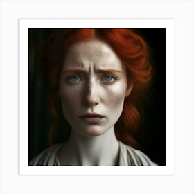 Red Haired Woman Art Print