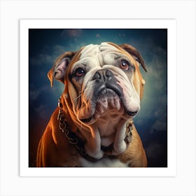 Bulldog Portrait 1 Art Print