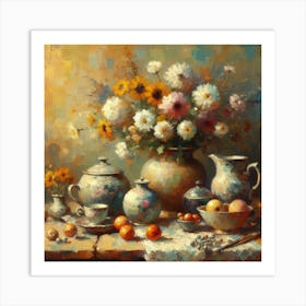 Still Life With Flowers Art Print