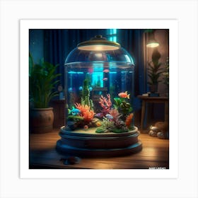 Aquarium In A Glass Dome Art Print